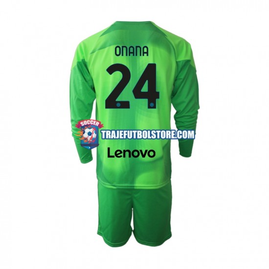 Camiseta 3ª Inter Milan Andre Onana 24 Portero Niño 2022-2023 ML