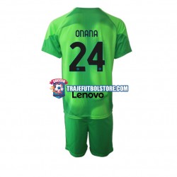 Camiseta 3ª Inter Milan Andre Onana 24 Portero Niño 2022-2023 Manga Corta