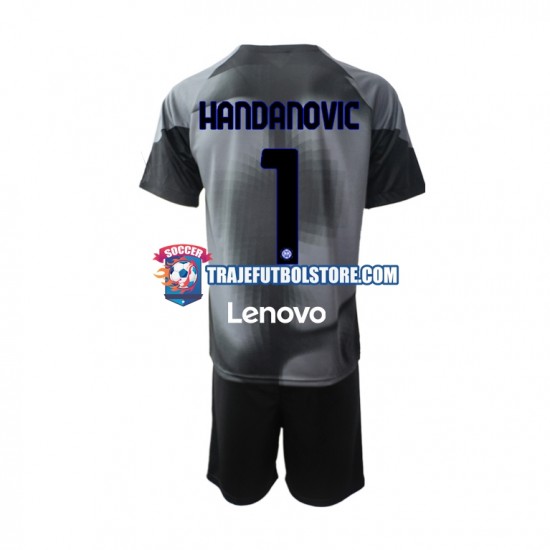 Camiseta 1ª Inter Milan Samir Handanovic 1 Portero Niño 2022-2023 Manga Corta