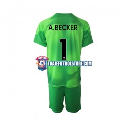 Camiseta 3ª Liverpool A.Becker 1 Portero Niño 2022-2023 Manga Corta