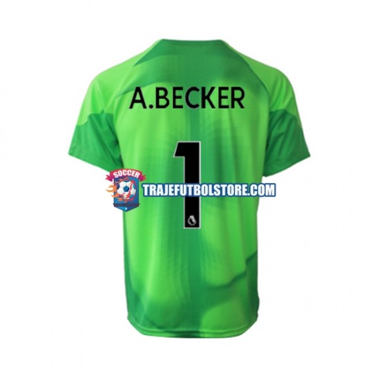 Camiseta 3ª Liverpool A.Becker 1 Portero Hombre 2022-2023 Manga Corta