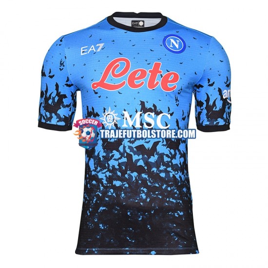 Camiseta 1ª Napoli Halloween Hombre 2022-2023 Manga Corta