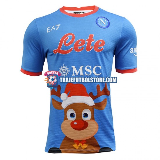 Camiseta 1ª Napoli Xmas Hombre 2022-2023 Manga Corta