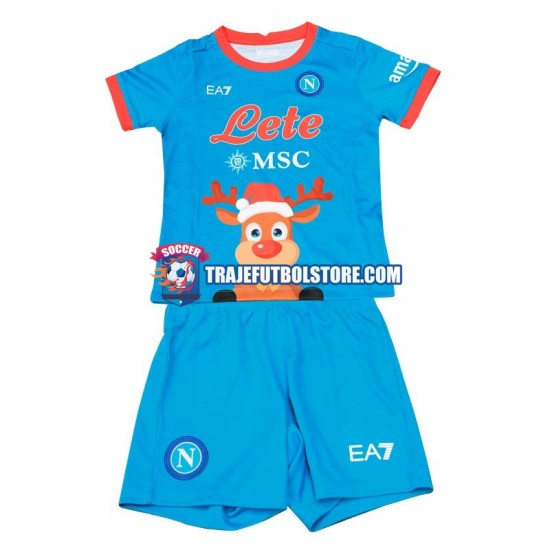 Camiseta 1ª Napoli Xmas Niño 2022-2023 Manga Corta