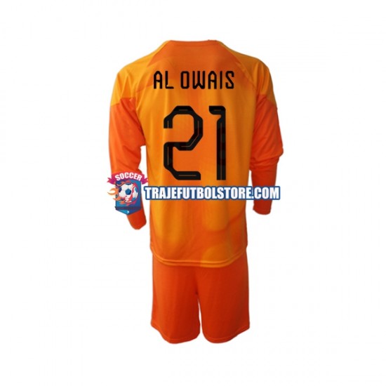 Camiseta 2ª Arabia Saudita Mohammed Al-Owais 21 Portero Niño Copa Mundial 2022 ML