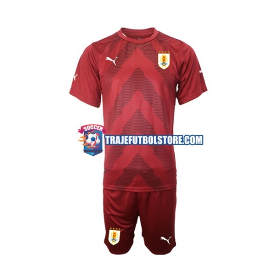 Camiseta 1ª Uruguay Portero Niño Copa Mundial 2022 Manga Corta