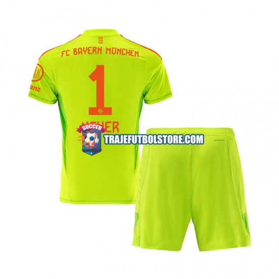 Camiseta 1ª Bayern de Múnich Manuel Neuer 1 Portero Niño 2024-2025 Manga Corta