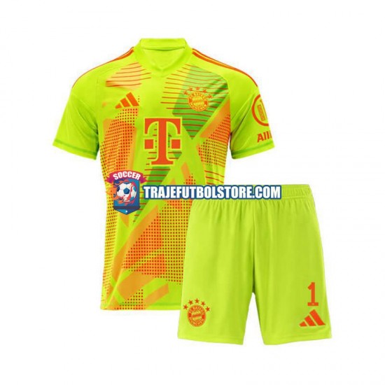 Camiseta 1ª Bayern de Múnich Manuel Neuer 1 Portero Niño 2024-2025 Manga Corta