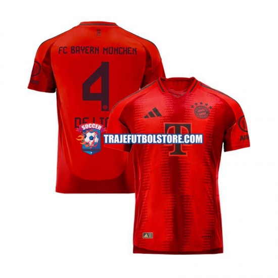 Camiseta 1ª Bayern de Múnich Matthijs de Ligt 4 Hombre 2024-2025 Manga Corta