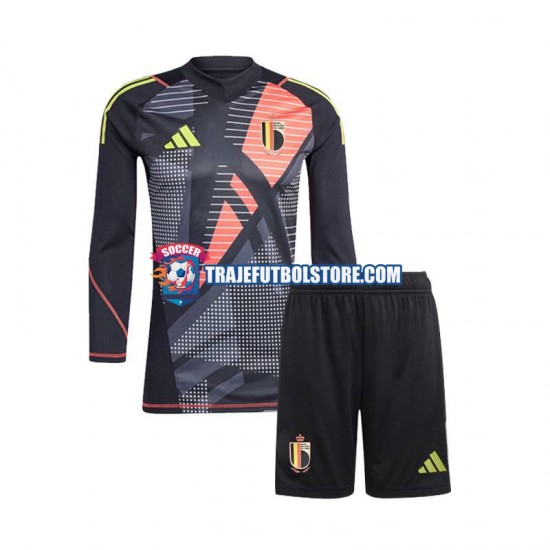 Camiseta 1ª Bélgica Portero Niño Euro 2024 ML