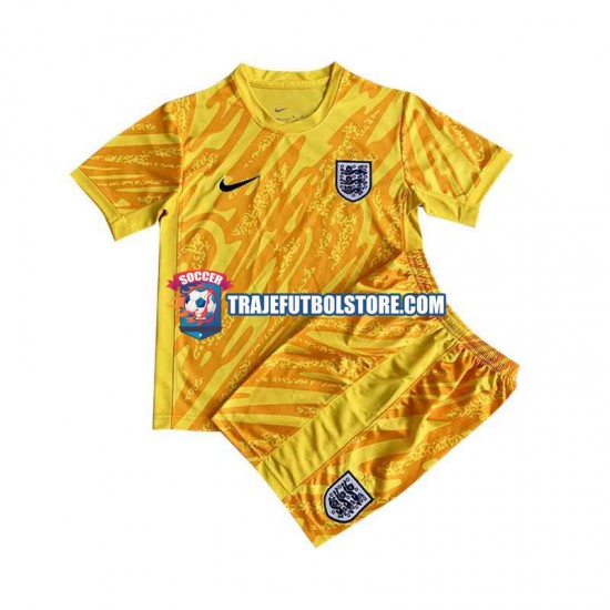 Camiseta 2ª Inglaterra Portero Niño Euro 2024 Manga Corta