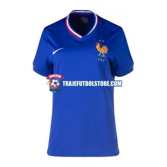 Camiseta 1ª Francia Mujer Euro 2024 Manga Corta