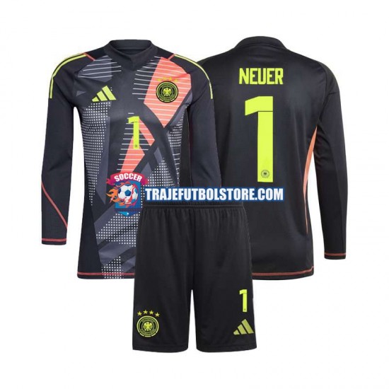 Camiseta 1ª Alemania Manuel Neuer 1 Portero Niño Euro 2024 ML
