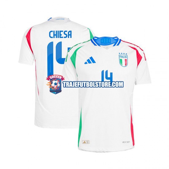 Camiseta 2ª Italia Chiesa 14 Hombre Euro 2024 Manga Corta