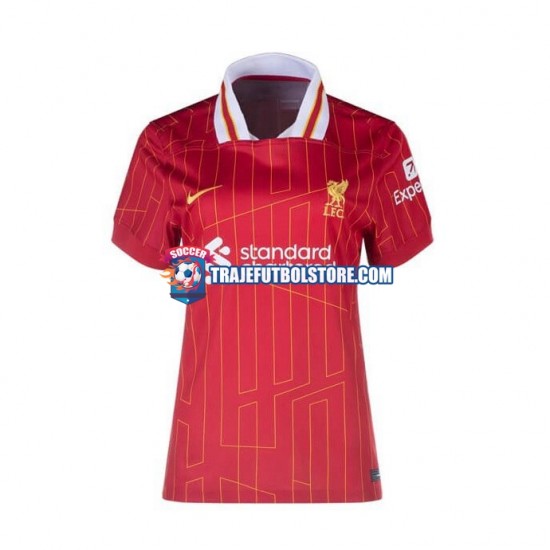 Camiseta 1ª Liverpool Mujer 2024-2025 Manga Corta