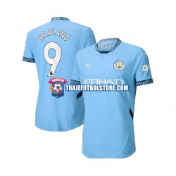 Camiseta 1ª Manchester City Erling Haaland 9 Hombre 2024-2025 Manga Corta