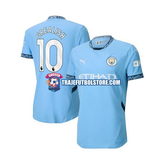 Camiseta 1ª Manchester City Jack Grealish 10 Hombre 2024-2025 Manga Corta