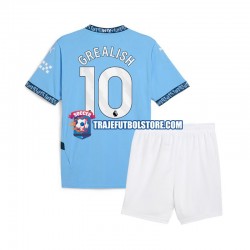Camiseta 1ª Manchester City Jack Grealish 10 Niño 2024-2025 Manga Corta