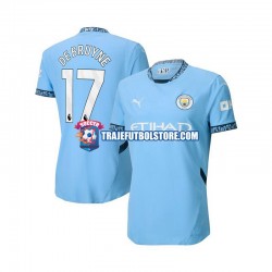 Camiseta 1ª Manchester City Kevin De Bruyne 17 Hombre 2024-2025 Manga Corta