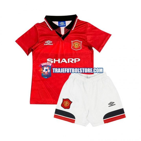 Camiseta 1ª Manchester United Retro Niño 1994 Manga Corta