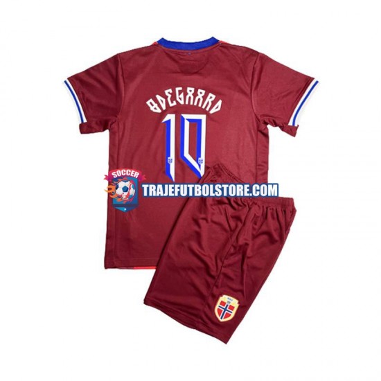 Camiseta 1ª Noruega Martin Odegaard 8 Niño 2024 Manga Corta