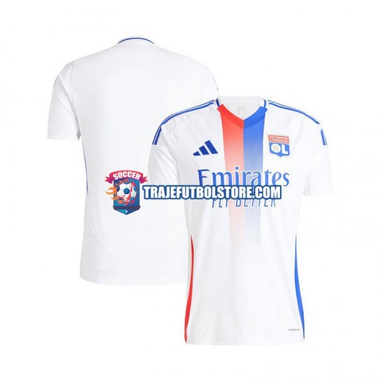 Camiseta 1ª Olympique de Lyon Hombre 2024-2025 Manga Corta