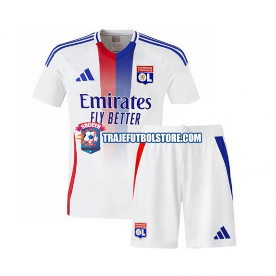 Camiseta 1ª Olympique de Lyon Niño 2024-2025 Manga Corta