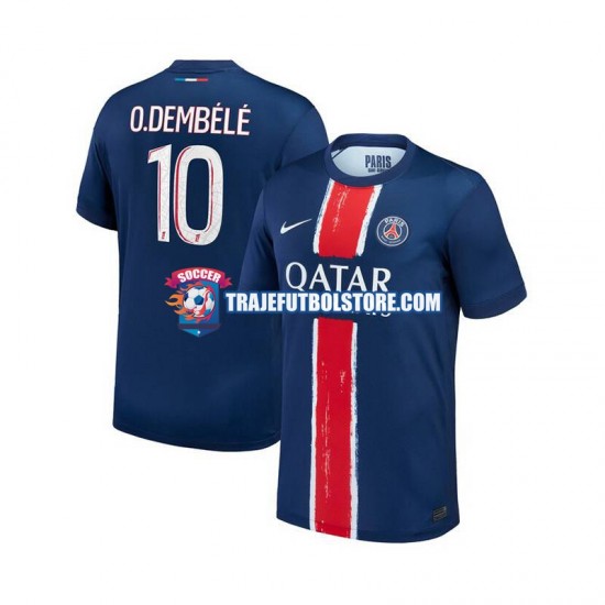 Camiseta 1ª Paris Saint-Germain Ousmane Dembele 10 Hombre 2024-2025 Manga Corta