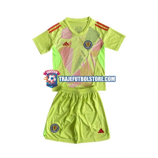 Camiseta 1ª Escocia Portero Niño Euro 2024 Manga Corta