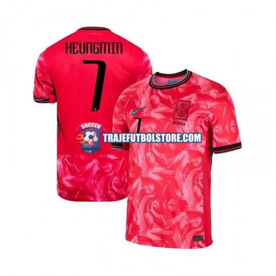 Camiseta 1ª Corea Del Sur Heungmin 7 Hombre 2024 Manga Corta