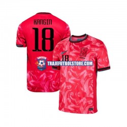 Camiseta 1ª Corea Del Sur KANGIN 18 Hombre 2024 Manga Corta