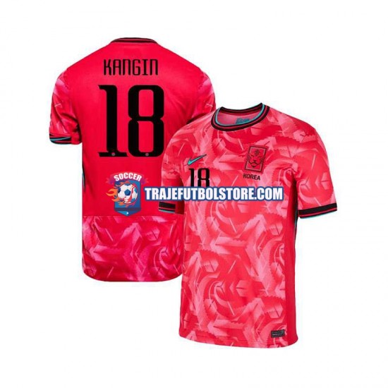 Camiseta 1ª Corea Del Sur KANGIN 18 Hombre 2024 Manga Corta
